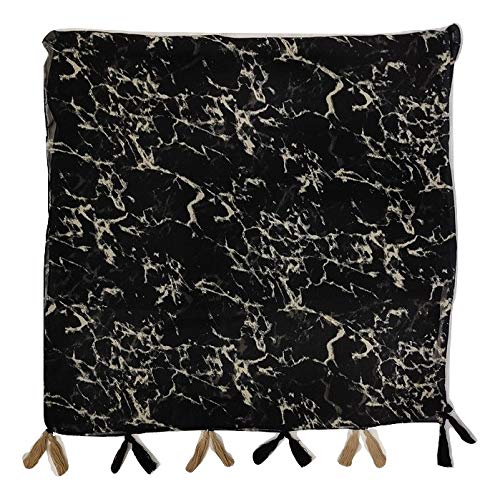 StoleVilla™ Women's Printed Poly Cotton Multicolored Scarf and Stoles with Pearl Tassels Set Of 3 (ST412)