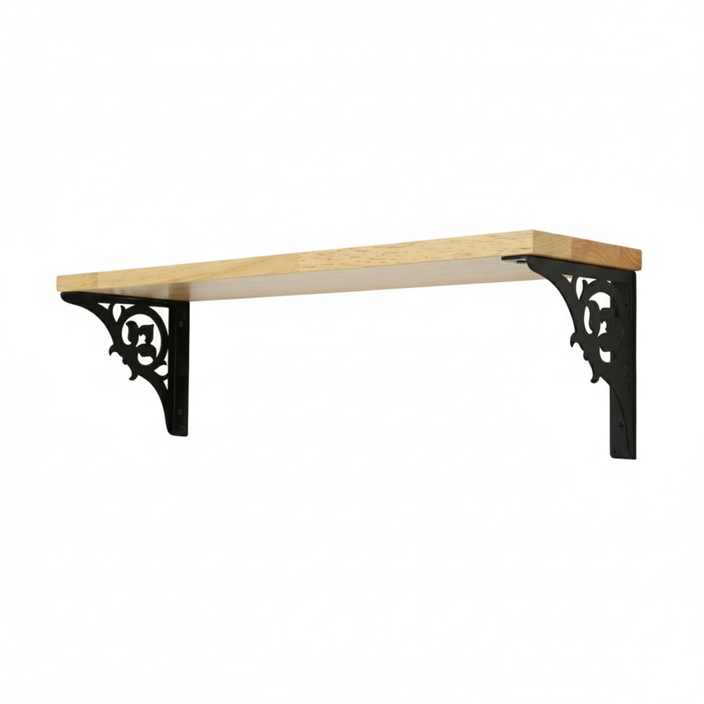 Spillbox Wooden Pooja Home Temple|White Metal Shelf |Wall Mountable|Easy Screw Assembly|Home Temple for Puja Room |Pooja Stand | Mandir-Hexagon (Large Black)