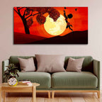 VIBECRAFTS Canvas Paintings for Living Room Drawing Room Girl Catching Bird Canvas Wall Painting Fitted With Wooden Frame For Home | Office | Living Room | Gifts (PTVCH_2512)