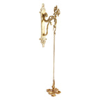 Artvarko Brass Designer Peacock Hook Holder for Wall Hanging Diya Bells Lantern Hanger Planter Lanterns Wind Chimes Baskets Ornaments 12 Inch