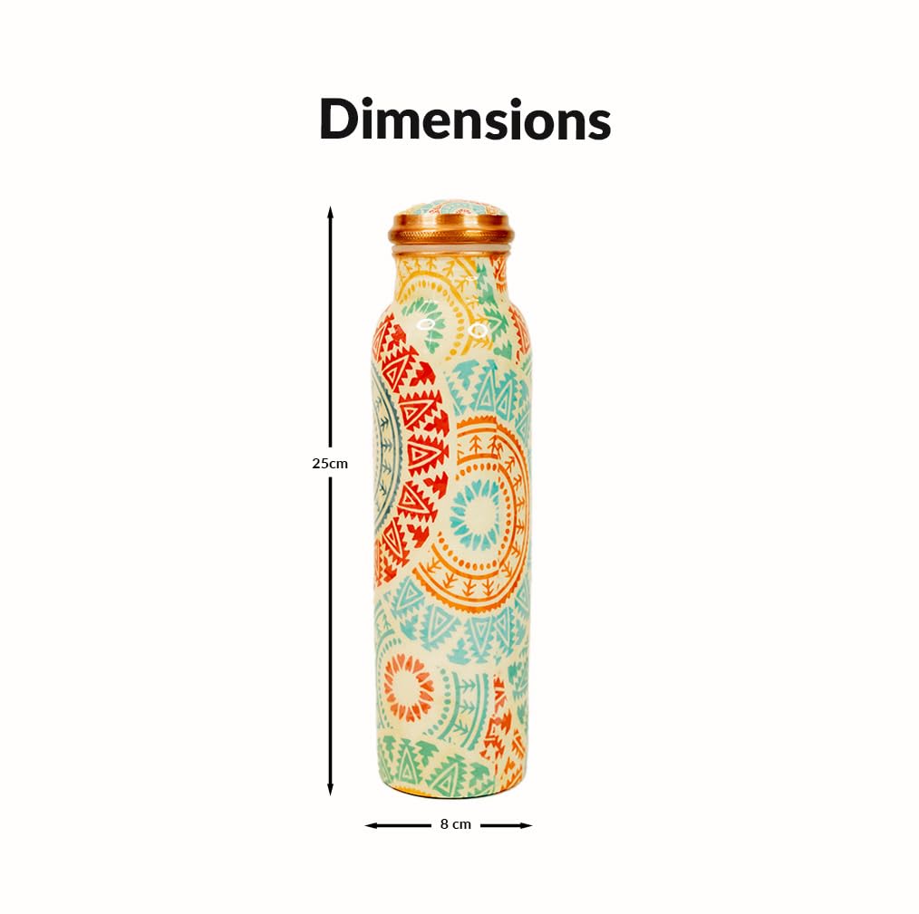 URBANFIX Copper Water Bottle | 100% Pure Copper Water Bottle (1 Litre) | Antimicrobial, Antioxidant & BPA Free Office Bottle, Boosts Immunity, Support Digestive Health| Ayurveda Inspired
