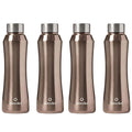 Speedex Stainless Steel Water Bottle 1 Ltr, Leak Proof Screw Cap, BIS Approved 1000 ml Metal Bottle For Daily, Office, School, Gym, Travel Use for Men, Women, Kids, Adults, Copper Gold, Set of 4
