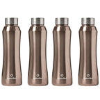 Speedex Stainless Steel Water Bottle 1 Ltr, Leak Proof Screw Cap, BIS Approved 1000 ml Metal Bottle For Daily, Office, School, Gym, Travel Use for Men, Women, Kids, Adults, Copper Gold, Set of 4