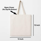 Bhoomi Impex Cotton Bags, Natural Cotton, Large Shopping Bags with Long Handles, Set of 2, Off-White Tote Bag for Women/Girls | Multipurpose Bags for School/Gym/Shopping