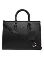 HORRA Women's 13 Inch Laptop Bag With Padded Compartment- Black | Faux Leather Laptop Handbag for Office| For College | For work Latest Stylish Ladies Laptop Handbag