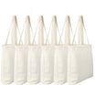 . 91950 Canvas Tote Bags,Heavy Duty and Strong ENVIRONMENT FRIENDLY Shopping Grocery Bag Blank Cotton Bags for Decorating Crafts (Beige, 13.6x 15.3) 6 Pack