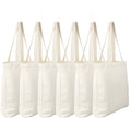 . 91950 Canvas Tote Bags,Heavy Duty and Strong ENVIRONMENT FRIENDLY Shopping Grocery Bag Blank Cotton Bags for Decorating Crafts (Beige, 13.6x 15.3) 6 Pack
