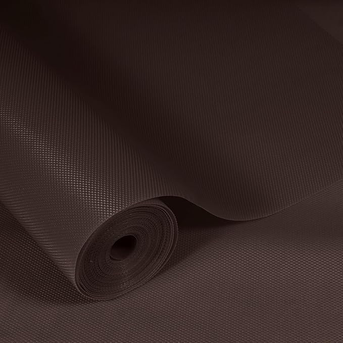 ElastPro (30 cm X 5 m) CoffeeBrown EVA Food Grade Washable Anti Slip Mat/Sheet for Fridge, Shelf Liner, Table, Kitchen Drawer mat (Diamond Texture, Coffee Brown) Kafalo