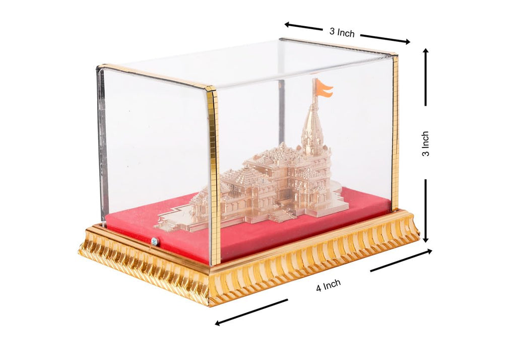 OILOCO Ram Mandir Ayodhya Model Authentic Design Ideal for Home Temple, Home Decor & Gifts (Size 3 inch)