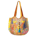 PREET GALLERY Handmade Cotton Patchwork Tote Bag, Sunshine Yellow