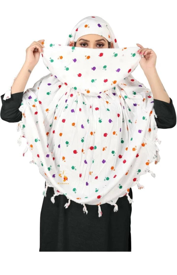VASTTRAM Women's Pure Cotton Long Scarves Scarf Cum Mask usable for Driver Anti Pollution Full Face Cover With UV Sun Rays Protection