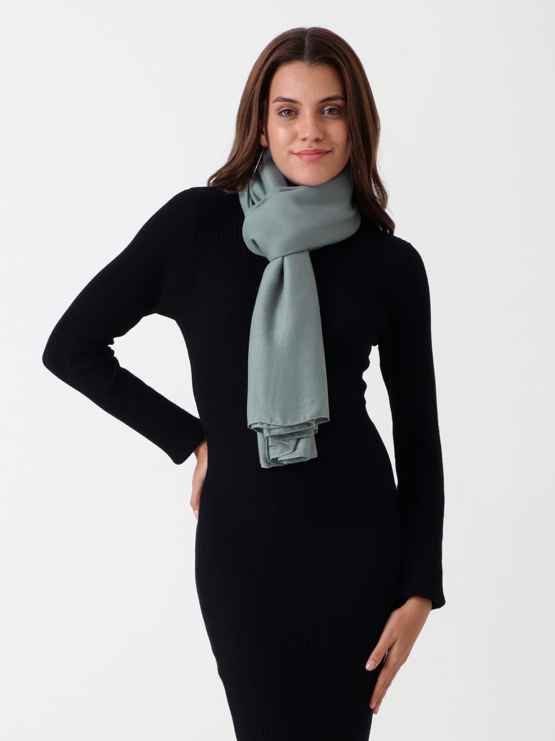 Beau Design Scarf, Lightweight Shawl Wrap for Women, Multiple Colours Available (Dark Gray)