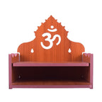 Lakhaji Christian Wooden Wall Hanging Temple for Home and Shop,Office and Home showpiece Temple (Orange-1)
