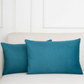 STITCHNEST Quilted Velvet Cushion Covers Set of 2 | Soft Luxury | 12x18 Inches | Premium Sofa & Living Room Décor
