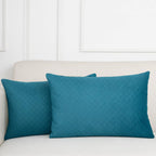 STITCHNEST Quilted Velvet Cushion Covers Set of 2 | Soft Luxury | 12x18 Inches | Premium Sofa & Living Room Décor