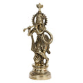 SVARUP Brass Krishna Murti in Gold Color Height 16 Inch