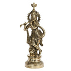 SVARUP Brass Krishna Murti in Gold Color Height 16 Inch