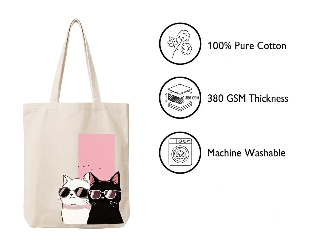 aurora trading Women tote bag - Premium 380 GSM Thick Cotton Canvas. Perfect for shopping and travel.