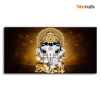 VIBECRAFTS Canvas Paintings for Living Room Drawing Room Little Ganesha Canvas Wall Painting Fitted With Wooden Frame For Home | Office | Living Room | Gift (PTVCH_2497)