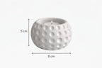 CARTZEYE T-Light Candle Holder | Decorative Tea Light Candle Stand for Home Decor, Living Room, Bedroom & Table Decoration | Modern Round Dot Design Candle Holder (2, White)