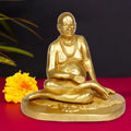 ARTVARKO Brass Swami Samarth Murti Idol Home Office Temple Mandir Pooja Puja Room Handicraft Brings Prosperity (LxBxH in Inches 8.25x5.75x7.25, Weight 3 Kg)