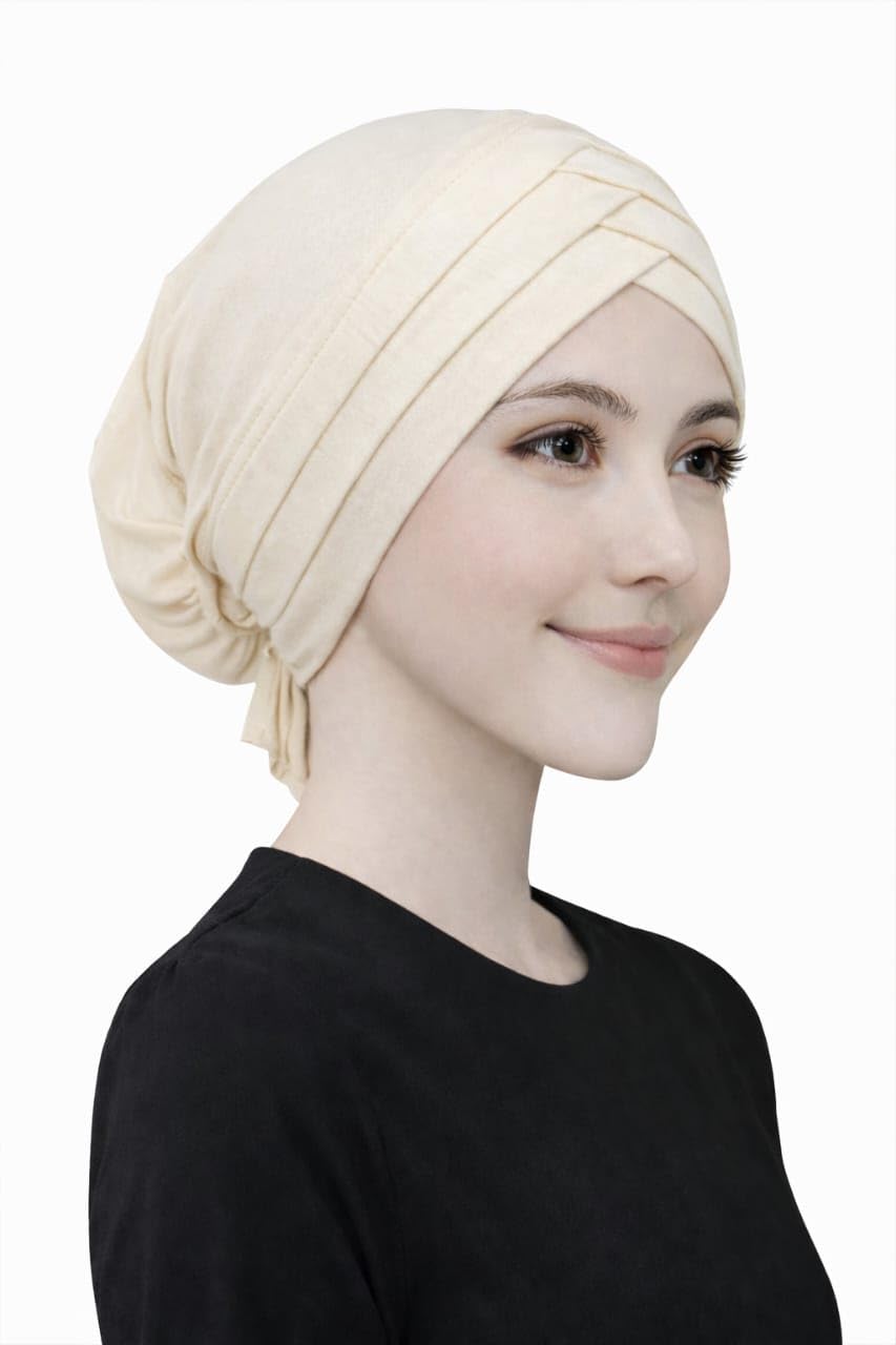 TCP TheClothesPeople Womenâ'S Turban Cap Premium Jersey Under Scarf,Bonette Innercap,Headscarves,Hijab (IVORY), Female