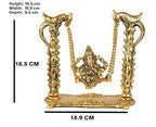 Prince Home Decor & Gifts Metal Lord Ganesha on Peacock Jhoola(Swing)