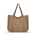 Women’s Tote Bag with Zipper & Adjustable Shoulder Strap – Lightweight Large Handbag for Work, Travel & Daily Use (BROWN)