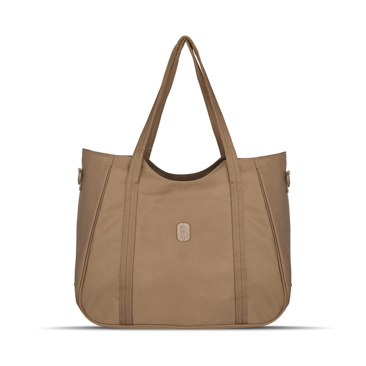 Women’s Tote Bag with Zipper & Adjustable Shoulder Strap – Lightweight Large Handbag for Work, Travel & Daily Use (BROWN)