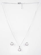 Clara 925 Silver Zuha Freshwater Pearl Pendant Earrings Chain for Women