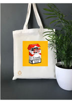 TAJNAN Reusable Tote Bags|100% Organic Cotton Grocery Bag|Eco-Friendly, Multi-Purpose Bag|Sturdy Canvas Bag with 15kgs Capacity | Multiple Stylish Designs,Pack of 1 - Best Gift for Valentines