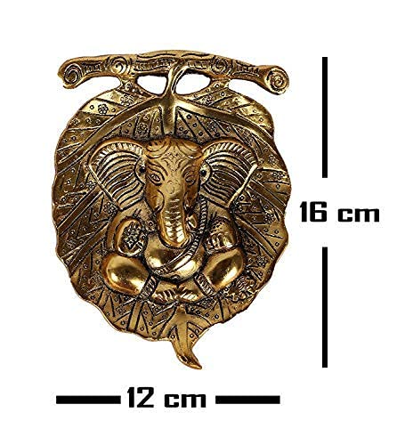 Prince Home Decor & Gifts White Metal Leaf Ganesh Main Door Hanging for Home Decor