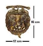 Prince Home Decor & Gifts White Metal Leaf Ganesh Main Door Hanging for Home Decor