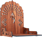 SSI Wooden Mandir for Pooja Home Decoration Wall Mounten Beautiful Temple