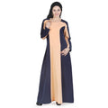 Momin Libas Khatera Color Block Long Abaya & Burkha-X-Large