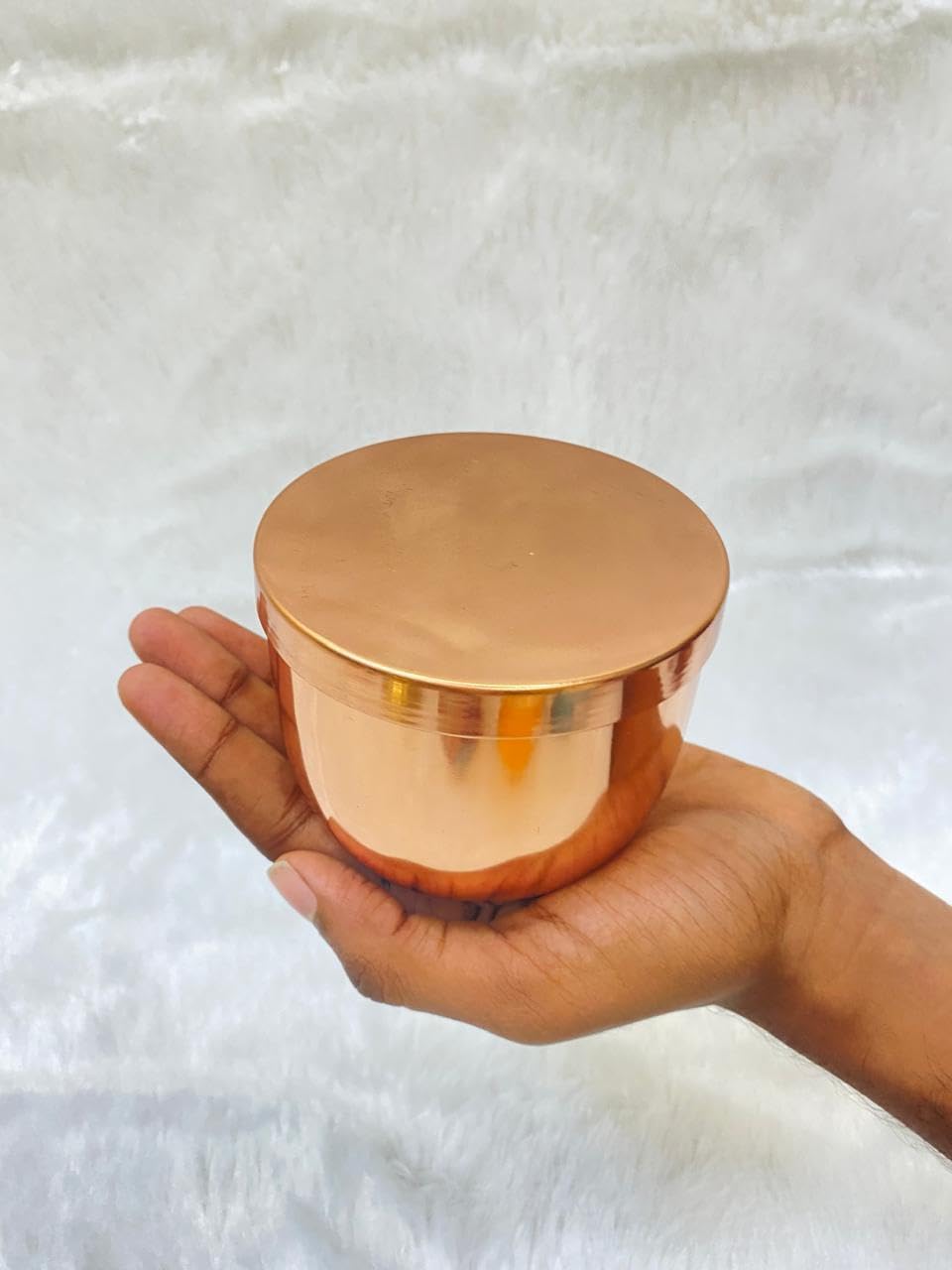 LOURDES COMPAGNIA Non Airtight Copper plated Jar (Pack of 1) - Return Gift