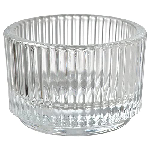 IKEA Pack of 5 Elegant/Stackable Tealight Holder in Clear Glass 3.5 cm (Pack of 5) - Sold by Stockland