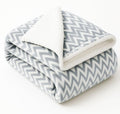 BSB HOME New Born Baby Blanket – All Season 2 Layer Fluffy AC Wrapping Sheet, Ultra Soft Flannel & Sherpa Blanket for Baby Boys & Girls (0–24 Months, 130 x 105 cm, Lightweight Color - Grey White Kafalo