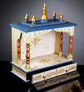 Rajasthan Art And Craft Wood Home Temple (18 x 9 x 21 inch, Multicolour)