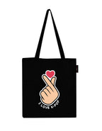 Peach Blossom Van Gogh Printed Tote Bag for Women with Zip, Stylish Cotton Handbags, Canvas Tote Bags for College (BLK_K POP)