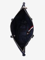 Tommy Hilfiger Solid Blue Nylon Tote Bag