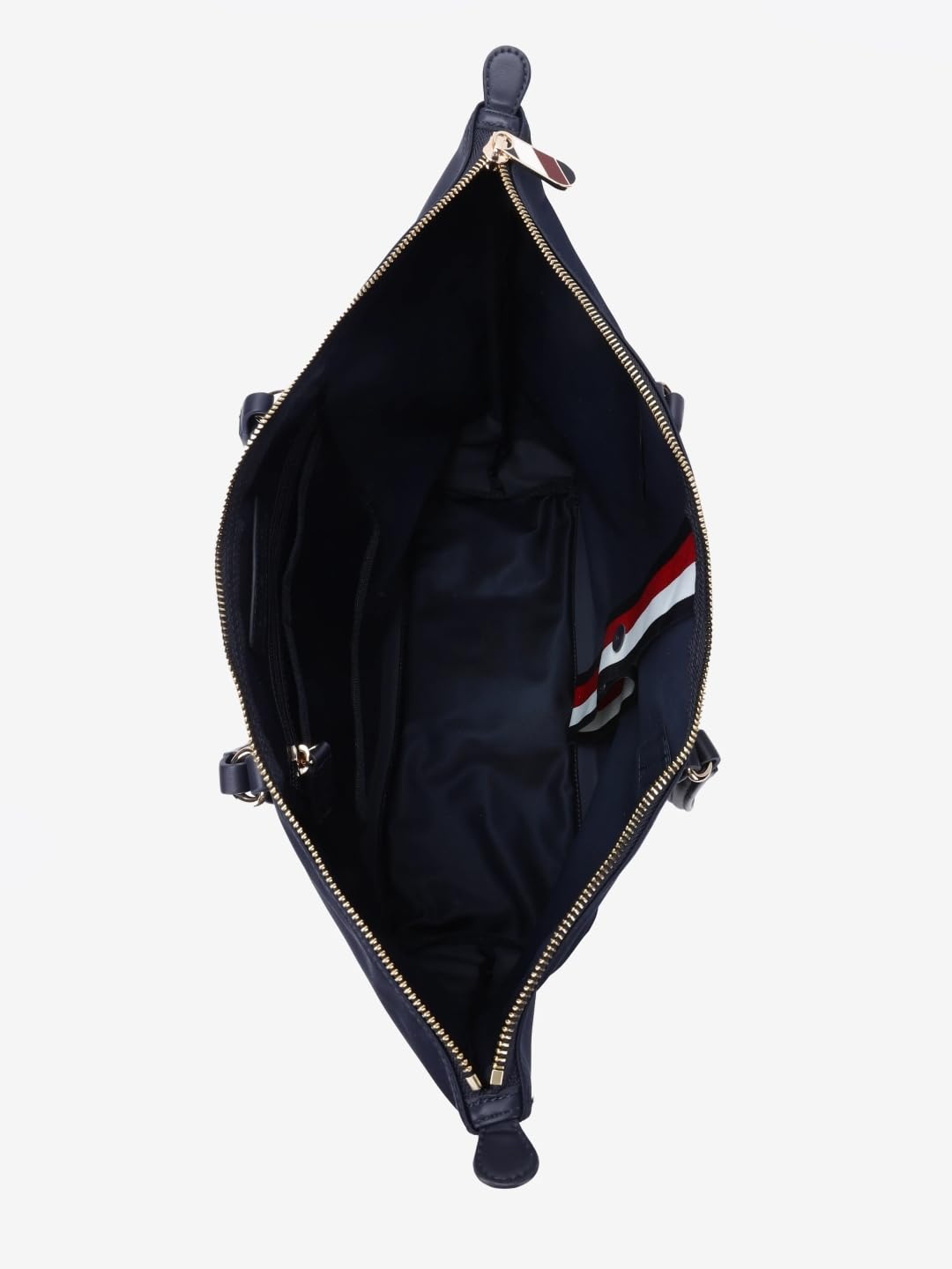 Tommy Hilfiger Solid Blue Nylon Tote Bag