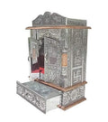 Handicrafts Wooden Temple for Home, Wooden/Mandap Aluminum Copper, Big Size 9x12 Inches
