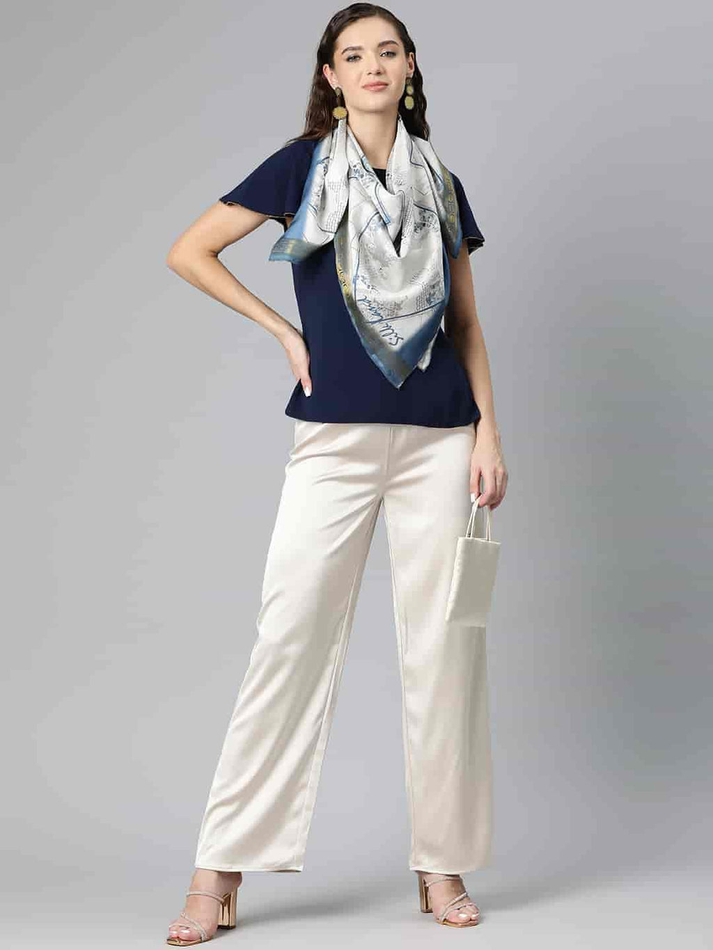 SILK LAND Women's Digital Printed Scarfs