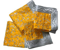 Lakshmi Maa Collection Rumala Double Set with Cotton Lining Yellow with Golden Gota and Designer Set of 4 PEC