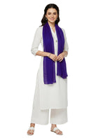 Pure Cotton Scarf Stole for Women, 175 x 100 cm, Lightweight, Versatile, Multiple Colours (Purple)