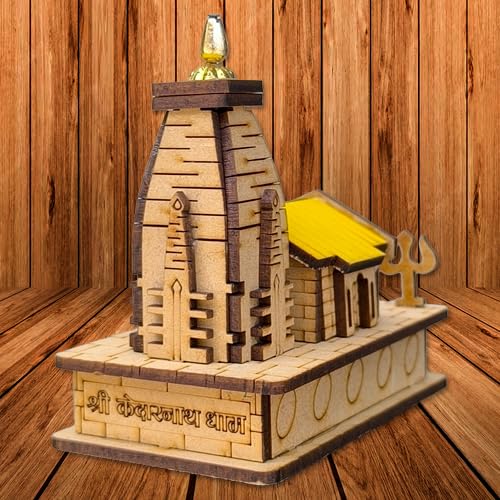 A&S Ventures Small Shree Kedarnath Model Miniature Replica-Kedarnath Temple/Mandir Structure with Double Sided Tape for Home Decoration
