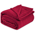 Cloth Fusion Nimbus 280 GSM Fleece Blanket, Maroon, Single 58x86 inches Kafalo