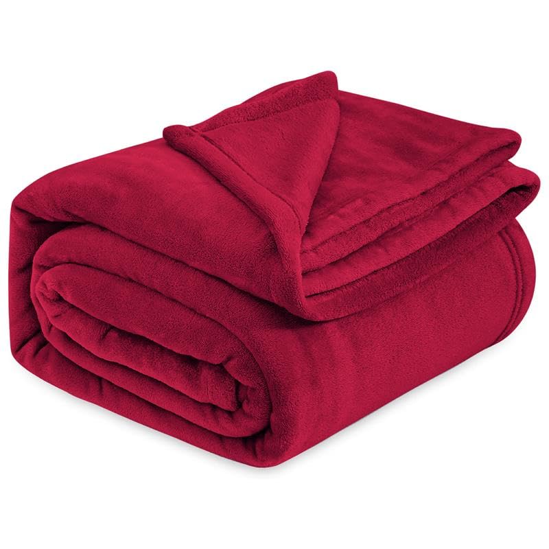 Cloth Fusion Nimbus 280 GSM Fleece Blanket, Maroon, Single 58x86 inches Kafalo