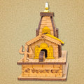 A&S Ventures Kedarnath Temple Miniature 3D Model - Handcrafted Wooden Mandir for Home Decor Or Showpiece Cardashboard (Multicolour)
